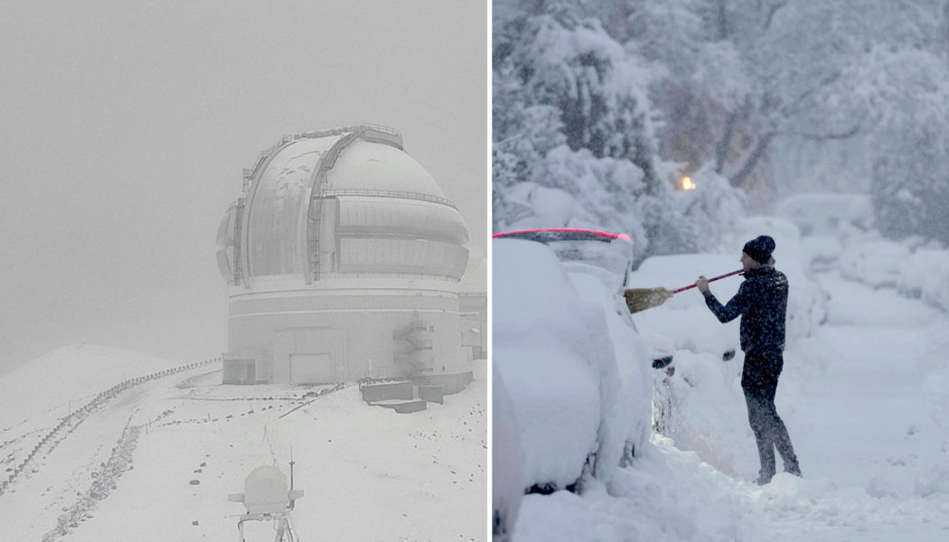 Travel chaos worldwide as heavy snow blankets European cities to Hawaiian peaks