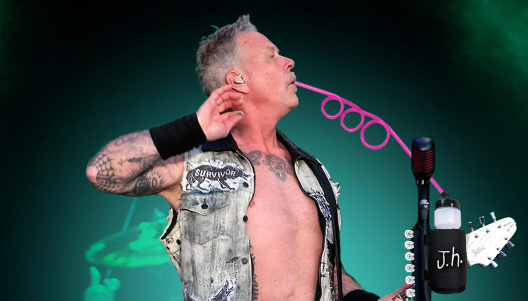 Metallica's James Hetfield thinks a microphone with a built-in straw "could be cool"