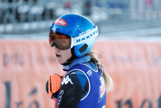 Mikaela Shiffrin checked for leg injury after downhill crash