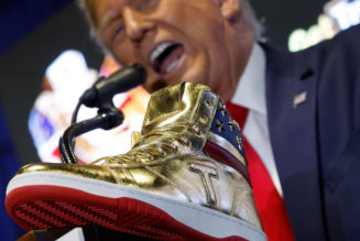 Donald Trump Booed At Sneaker Con While Selling Sneakers, X Clowns His Gold MAGA Fraud 1’s
