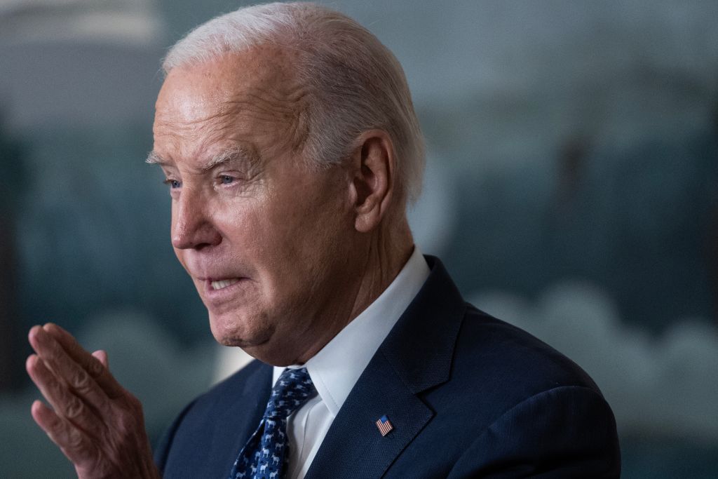 WASHINGTON - FEBRUARY 8: President Joe Biden speaks from the Di
