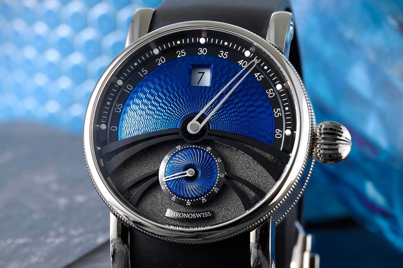 Chronoswiss Presents a Bold and Tantalizing Delphis Sapphire Timepiece