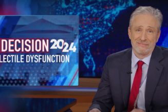 Watch Jon Stewart's opening monologue in return episode of The Daily Show
