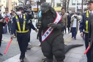Godzilla steps in as Tokyo police chief for a day