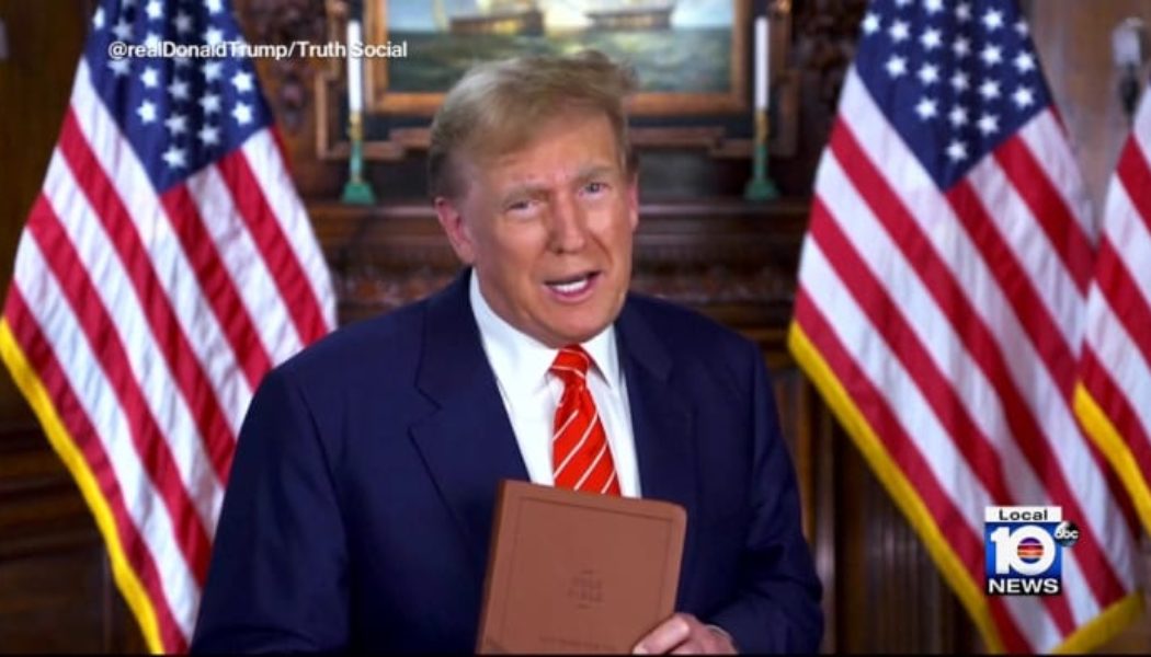 Trump endorses country music singer’s $59.99 ‘God Bless the USA’ Bible with U.S. Constitution