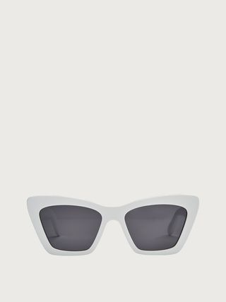 white cat-eye Sunglasses