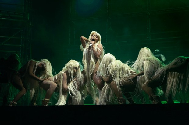 Doja Cat performs during the Coachella Valley Music and Arts...