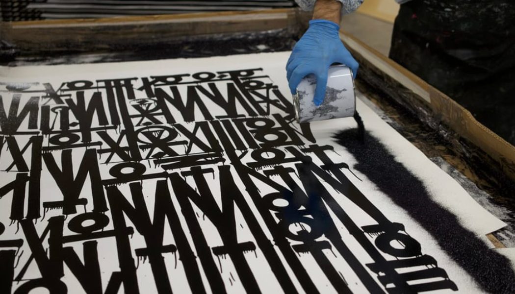 'Even The Heart Skips A Beat' in RETNA's Latest Screen Print