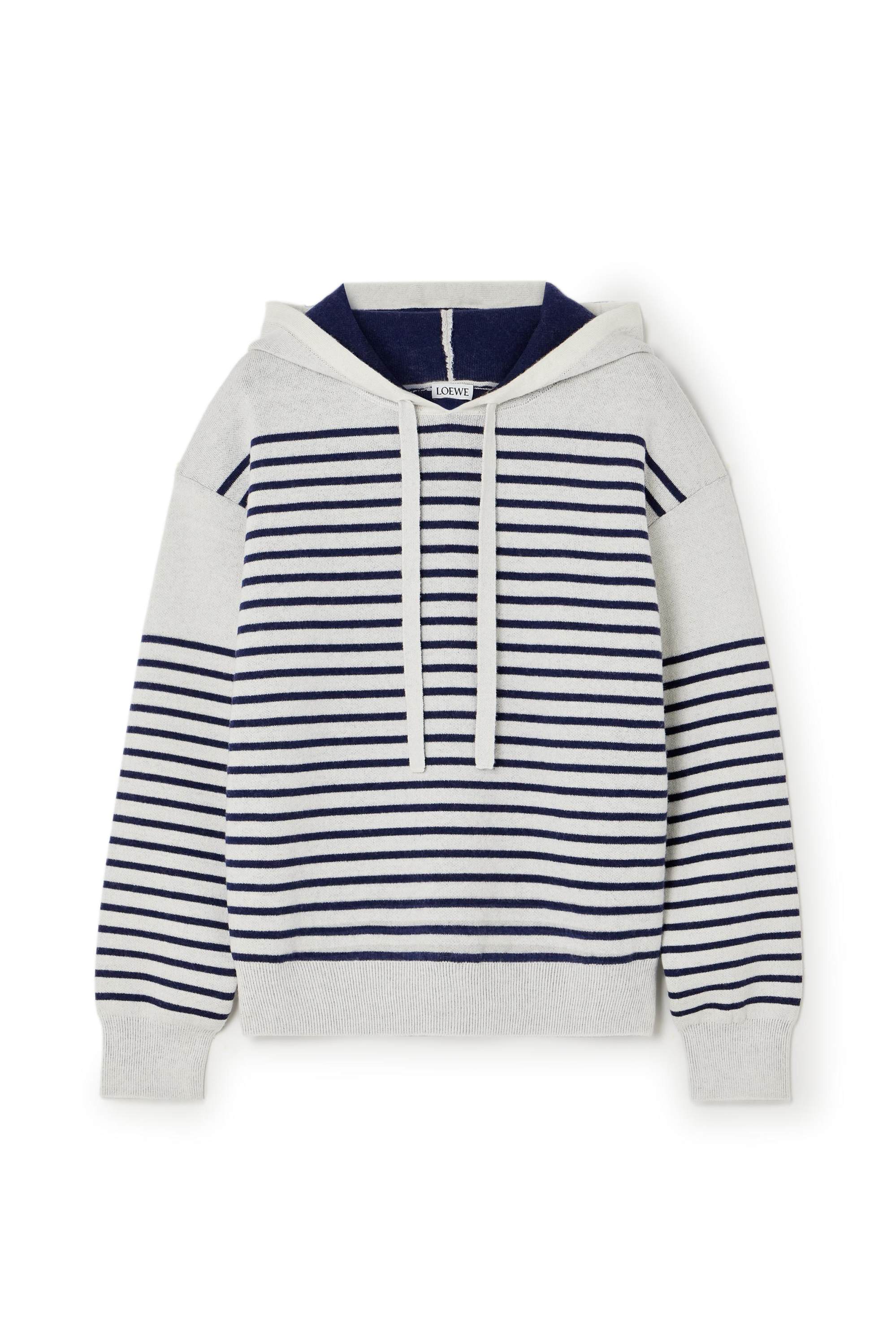 Loewe striped wool-blend jacquard hoodie
