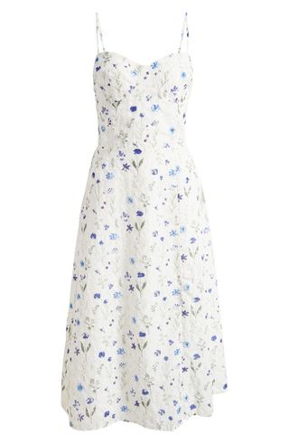 Eyelet Embroidered Midi Dress