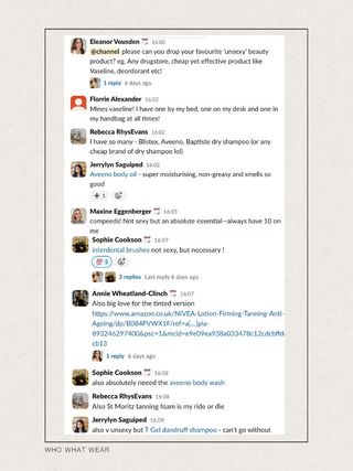 Unsexy beauty products group chat recommendations