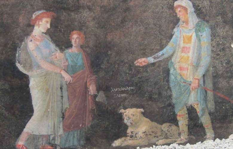 Remarkably Preserved "Black Room" of Frescoes Excavated in Pompeii