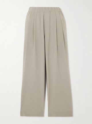 Tacoma Pleated Jersey Straight-Leg Track Pants