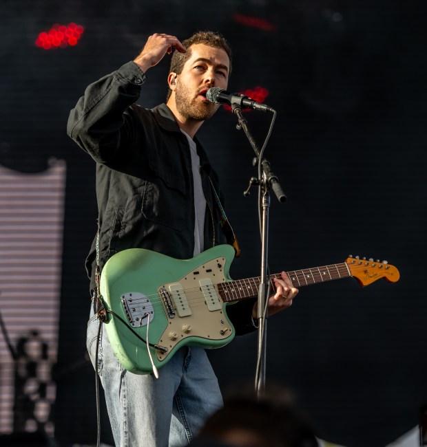 Local Natives guitarist Ryan Hahn performs at the High Tide...