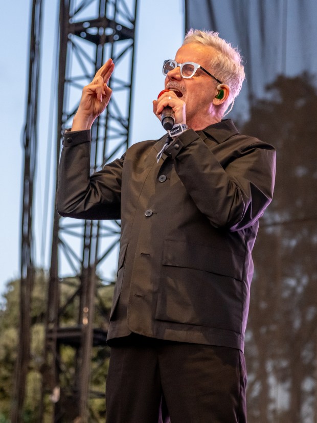 Devo lead singer Mark Mothersbaugh performs at the Low Tide...