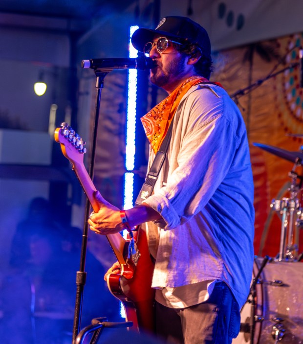 Singer Dustin Parks of Cydeways performs at the Riptide stage...