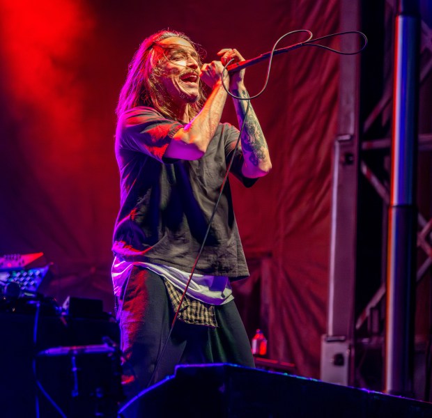 Incubus vocalist Brandon Boyd performs as part of the headlining...