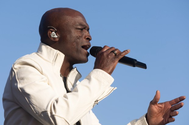 Seal performs on the Hightide stage during the Beachlife music...