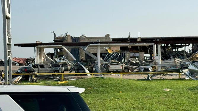 Scenes from a Shell gas station and travel stop on I-35 at the Lone Oak exit near Valley View, Texas on Sunday, May 26, 2024. 