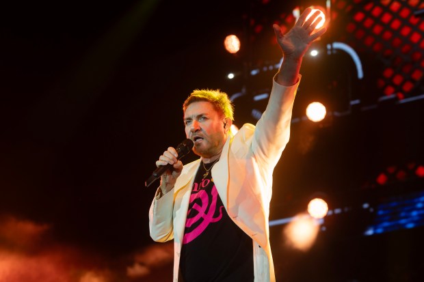 Simon Le Bon of Duran Duran performs during the Cruel...