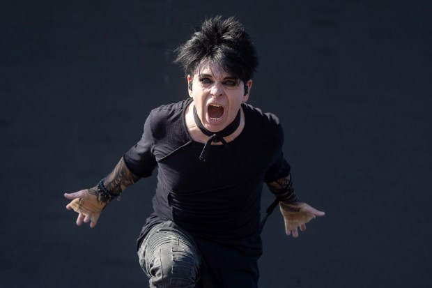 Gary Numan performs on the Outsiders stage during the Cruel...