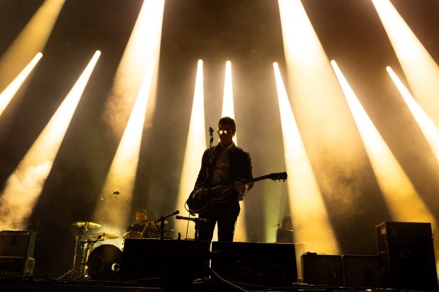 Interpol performs on the Sad Girls stage during the Cruel...