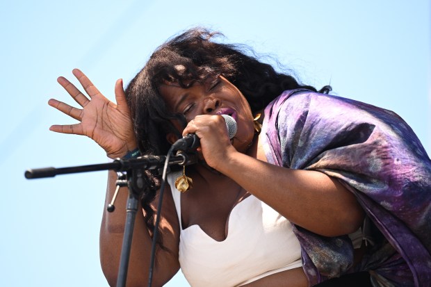 Danielle Ponder performs on the Main Stage at the Mill...