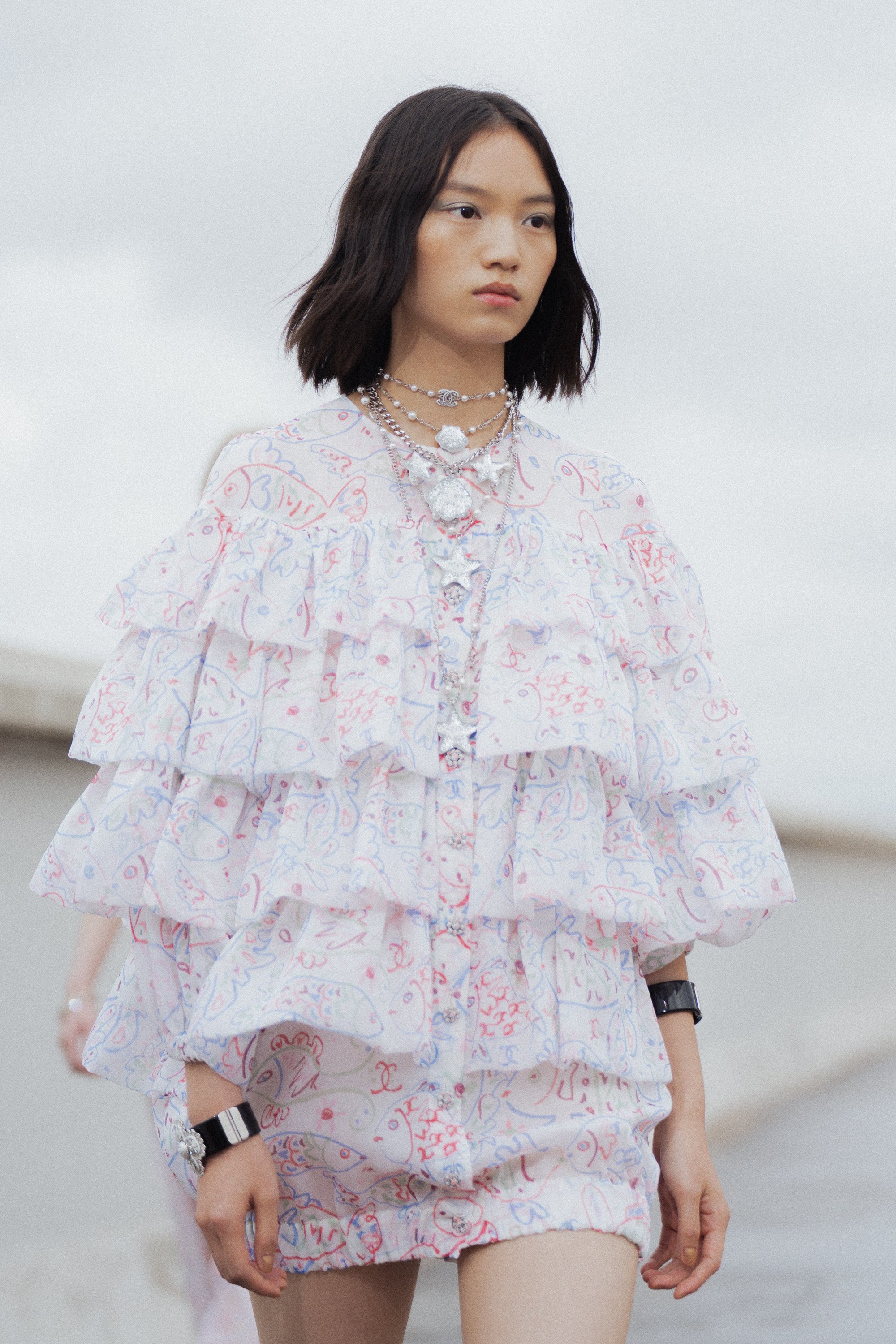 Romantic ruffles at the Chanel cruise 2024-25 show in Marseille, France, on May 2. Photo: Handout