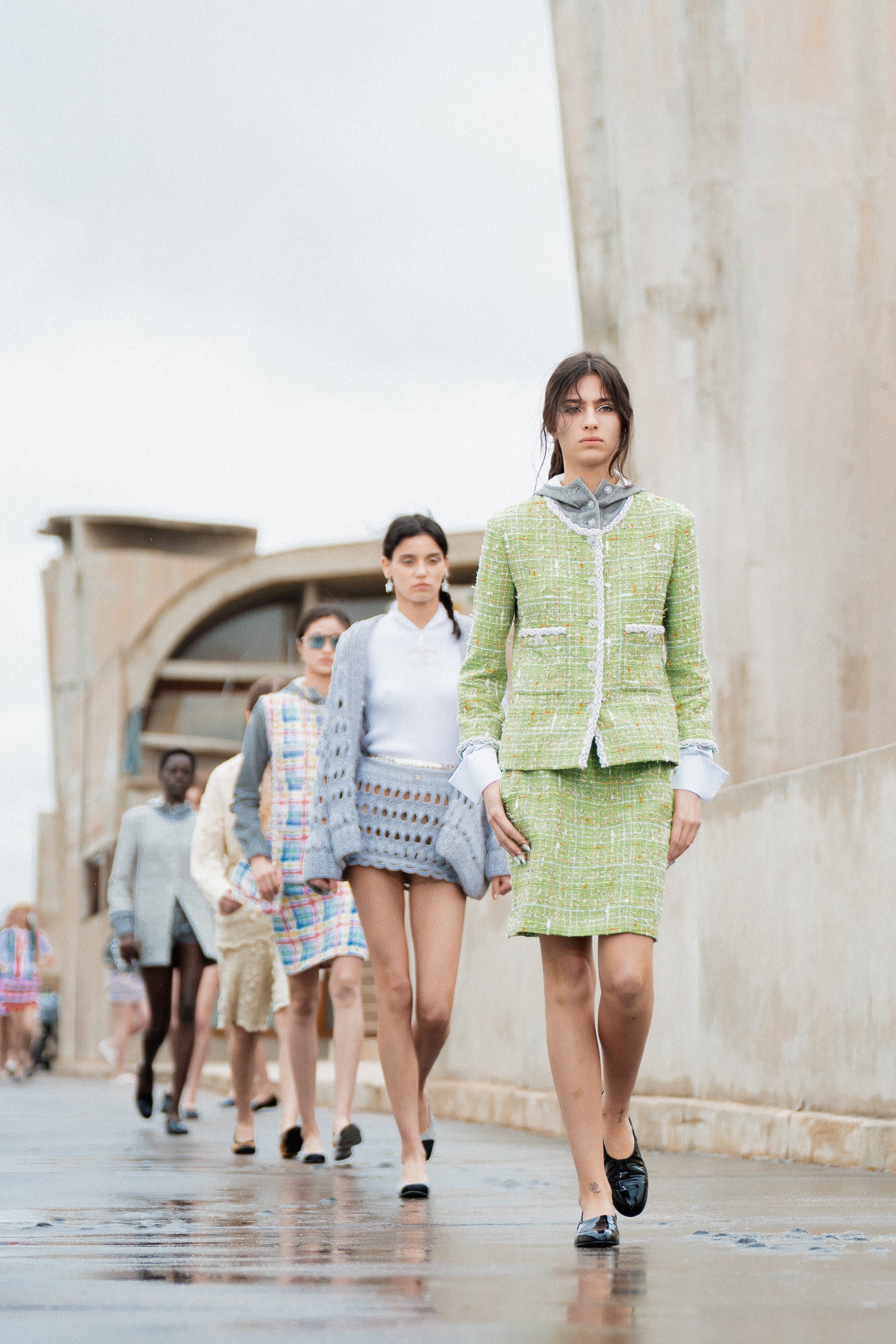 Soft hues and varied textures abounded at Chanel’s cruise 2024-25 show in Marseille, France, on May 2. Photo: Handout