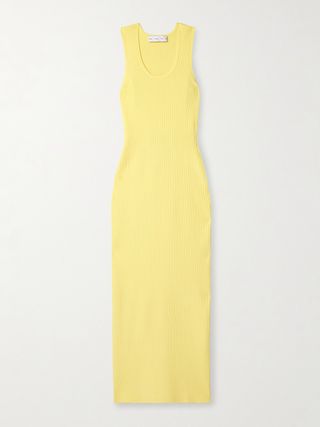 Cole Cutout Ribbed-Knit Midi Dress