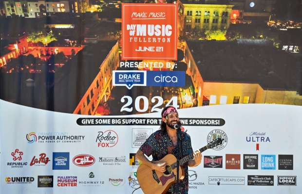 Chad Martini performs at the Downtown Museum Plaza during Day...