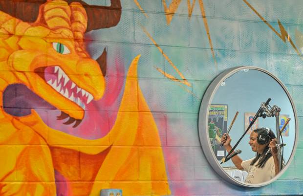 Justice Constantine performs at Comicbook Hideout during Day of Music...