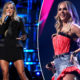 Carrie Underwood brutally falls off the stage in the pouring rain at Carolina Country Music Fest