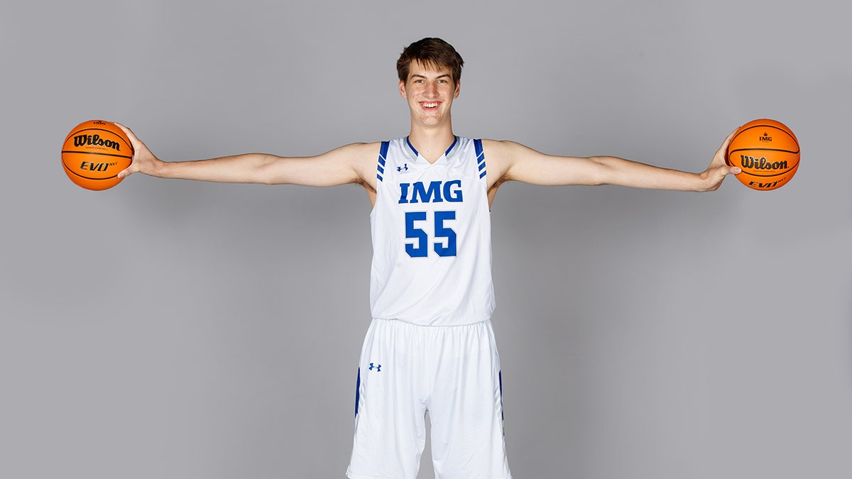 Olivier Rioux, 18, is listed as 7 feet, 9 inches tall.