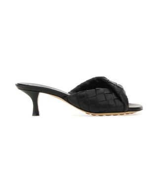 Best Price on the Market at Italist | Bottega Veneta Black Nappa Leather Blink Mules