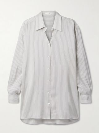 Luka Oversized Striped Silk Shirt