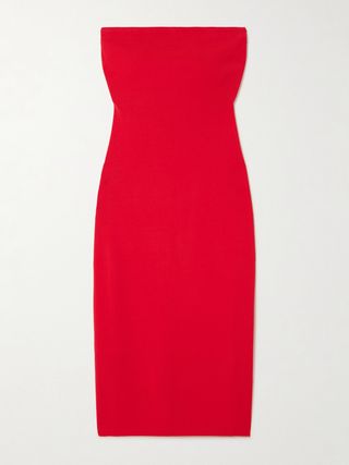 Canna Strapless Stretch-Jersey Midi Dress