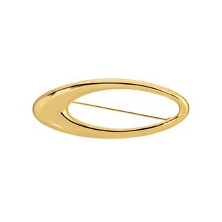 Oval Brooch Gold