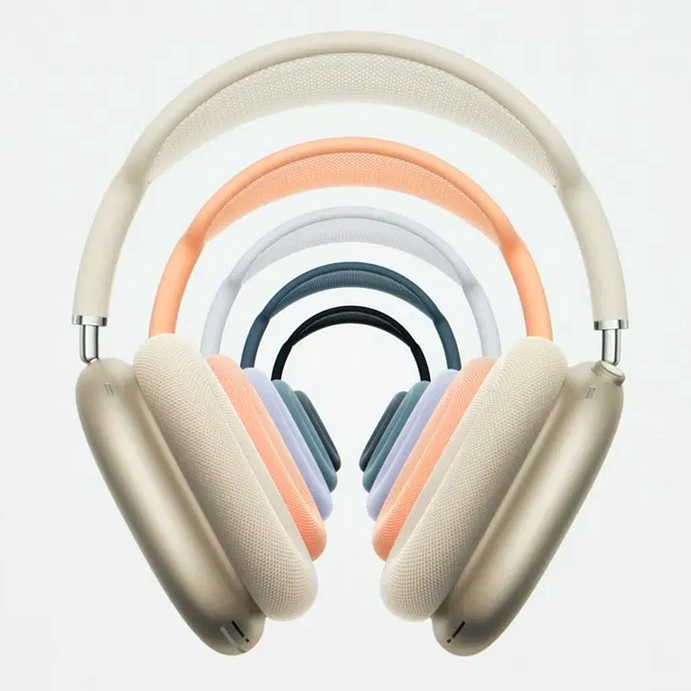 The Apple AirPods Pro Max featured in several different colorways.