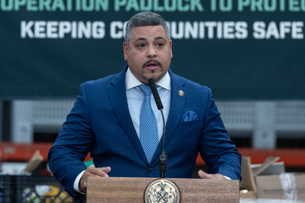 Police Commissioner Edward Caban speaks during the press...