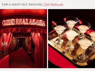 A collage featuring Helena and Lucia Cuesta's city guide to Madrid.