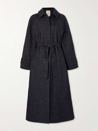 Belted Denim Trench Coat