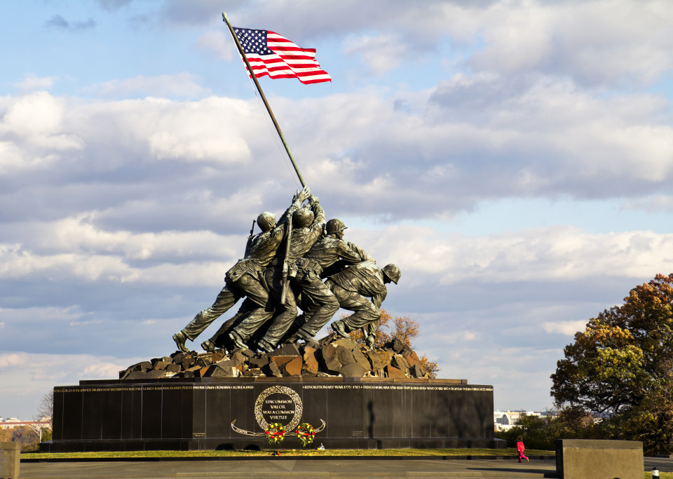 Das Hissen der Flagge auf Iwojima