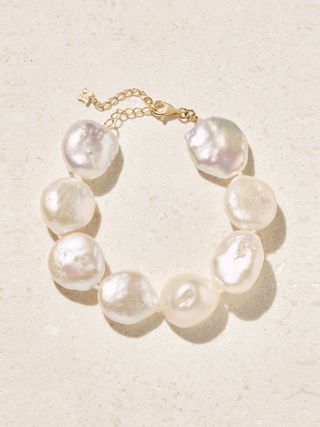 14-Karat Gold Pearl Bracelet