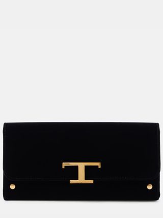 T Timeless Small Velvet Wallet on Chain