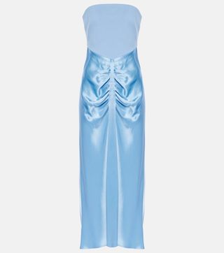 Wayfaring Ponte and Satin Midi Dress