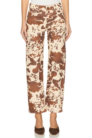 Free People Risk Taker Cow Print Pants