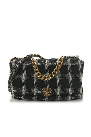 Chanel Tweed Quilted Large 19 Flap Bag