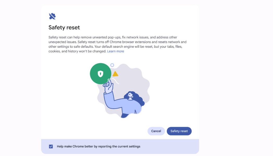 Now ChromeOS can reset itself without erasing your laptop
