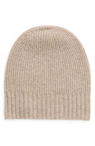 Rib Cashmere Beanie